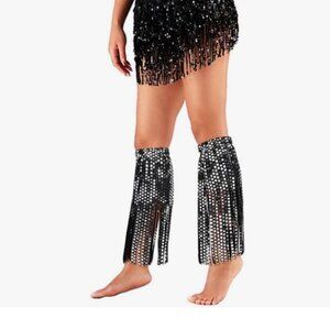 Silver Tassels Leg Warmer